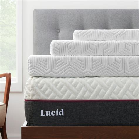lucid memory foam mattress topper cover only